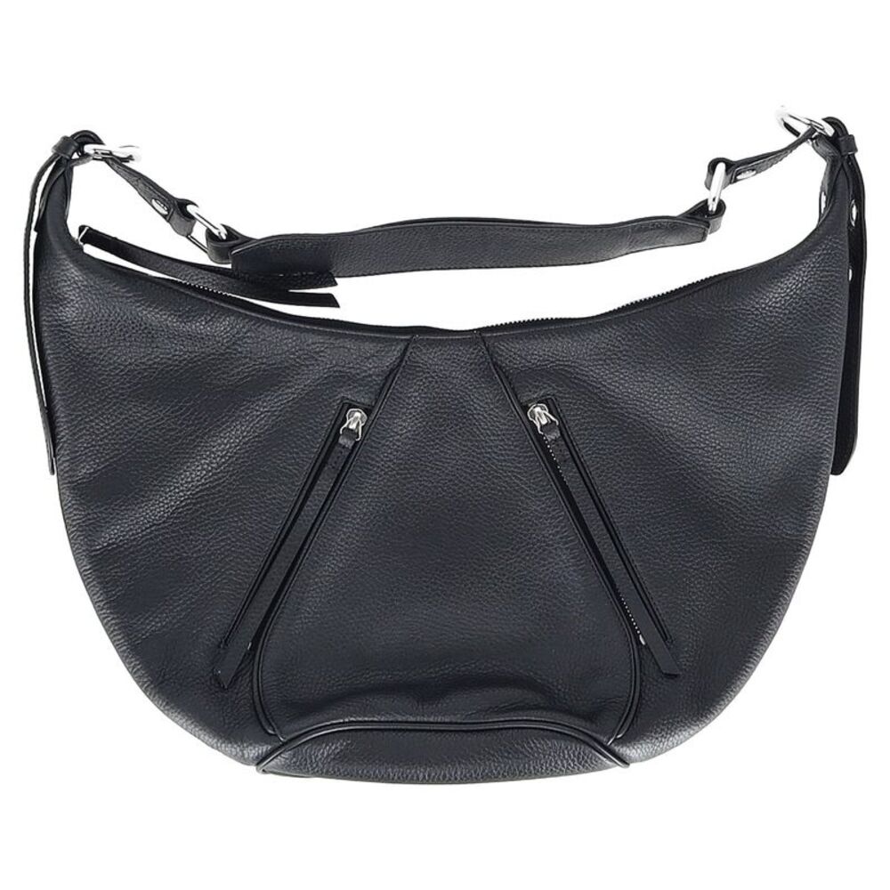 By Far Story Hobo Shoulder Bag in Black Leather